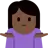 Woman Shrugging: Dark Skin Tone