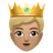 Person With Crown: Medium-Light Skin Tone