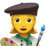 Woman Artist Emoji 👩‍🎨 image - Apple style