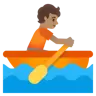 Person Rowing Boat: Medium Skin Tone Emoji 🚣🏽 image - Google Noto Color style