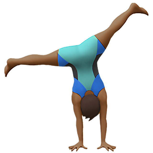 Man Cartwheeling: Medium-Dark Skin Tone