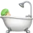 Person Taking Bath: Light Skin Tone