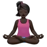 Woman In Lotus Position: Dark Skin Tone Emoji 🧘🏿‍♀️ image - Apple style