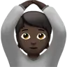Person Gesturing Ok: Dark Skin Tone Emoji 🙆🏿 image - Apple style