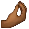 Pinched Fingers: Medium-Dark Skin Tone Emoji 🤌🏾 image - WhatsApp style