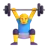 Man Lifting Weights: Light Skin Tone