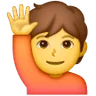 Emoji Persoană fericită ridicând o mână 🙋 image - Samsung style