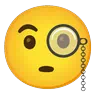Face With Monocle Emoji 🧐 image - Google Noto Color Animated style