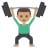 Person Lifting Weights: Medium Skin Tone