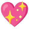 Cœur scintillant Emoji 💖 image - Google Noto Color Animated style