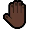 Raised Back Of Hand: Dark Skin Tone Emoji 🤚🏿 image - Microsoft Windows 10 Segoe UI Emoji style