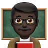 Man Teacher: Dark Skin Tone Emoji 👨🏿‍🏫 image - Apple style
