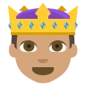 Prince: Medium Skin Tone Emoji 🤴🏽 image - EmojiTwo style
