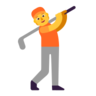 Emoji Golfjátékos 🏌 image - Microsoft Classic 2D style
