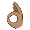 Ok Hand: Medium Skin Tone Emoji 👌🏽 image - Google Noto Color Animated style