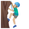 Man Climbing: Medium-Light Skin Tone Emoji 🧗🏼‍♂️ image - Google Noto Color style