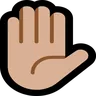 Raised Hand: Medium-Light Skin Tone Emoji ✋🏼 image - Microsoft Windows 10 Segoe UI Emoji style
