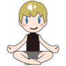 Man In Lotus Position: Light Skin Tone Emoji 🧘🏻‍♂️ image - Emojidex style