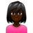 Woman Pouting: Dark Skin Tone