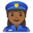 Woman Police Officer: Medium-Dark Skin Tone