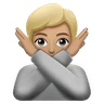 Person Gesturing No: Medium-Light Skin Tone Emoji 🙅🏼 image - Huawei Harmony OS style