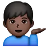 Man Tipping Hand: Dark Skin Tone Emoji 💁🏿‍♂️ image - Samsung style