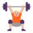 Person Lifting Weights: Medium-Light Skin Tone