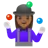 Woman Juggling: Medium-Dark Skin Tone