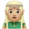 Man Elf: Medium-Light Skin Tone Emoji 🧝🏼‍♂️ image - Apple style