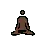 Man In Lotus Position: Dark Skin Tone
