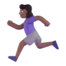 Woman Running: Medium-Dark Skin Tone Emoji 🏃🏾‍♀️ image - Microsoft 3D Fluent style