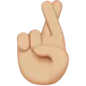 Crossed Fingers: Medium-Light Skin Tone Emoji 🤞🏼 image - Apple style