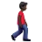 Man Walking Facing Right: Dark Skin Tone