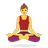 Woman In Lotus Position