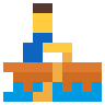 Man Rowing Boat Emoji 🚣‍♂️ image - SerenityOS style