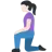 Woman Kneeling: Light Skin Tone