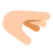 Palm Down Hand: Light Skin Tone