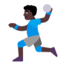 Man Playing Handball: Dark Skin Tone Emoji 🤾🏿‍♂️ image - Microsoft Classic 2D style