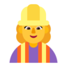 Woman Construction Worker Emoji 👷‍♀️ image - Microsoft Classic 2D style