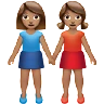 Women Holding Hands: Medium Skin Tone Emoji 👭🏽 image - Apple style