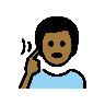 Deaf Man: Medium-Dark Skin Tone Emoji 🧏🏾‍♂️ image - OpenMoji style