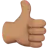 Thumbs Up: Medium Skin Tone