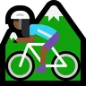 Woman Mountain Biking: Medium-Dark Skin Tone Emoji 🚵🏾‍♀️ image - Microsoft Windows 10 Segoe UI Emoji style