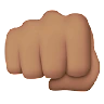 Oncoming Fist: Medium Skin Tone Emoji 👊🏽 image - Apple style
