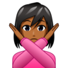 Woman Gesturing No: Medium-Dark Skin Tone Emoji 🙅🏾‍♀️ image - Emojidex style