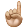 Index Pointing Up: Medium-Light Skin Tone Emoji ☝🏼 image - Samsung style