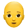 Person: Bald Emoji 🧑‍🦲 image - Apple style