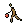 Man Bouncing Ball: Medium-Dark Skin Tone Emoji ⛹🏾‍♂️ image - OpenMoji style