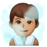 Man In Steamy Room: Medium Skin Tone Emoji 🧖🏽‍♂️ image - Samsung style