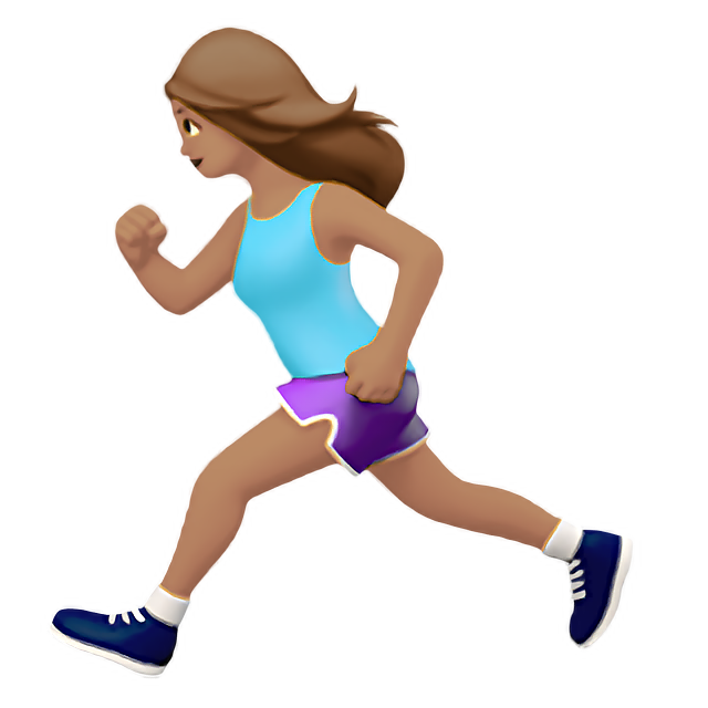 Woman Running: Medium Skin Tone